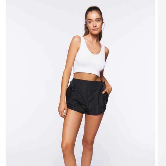 Forever 21 Active Netted Tulip-Hem Shorts - Picture 1 of 9